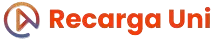 Logomarca Recarga UniTV com ícone do UniTV e nome em laranja